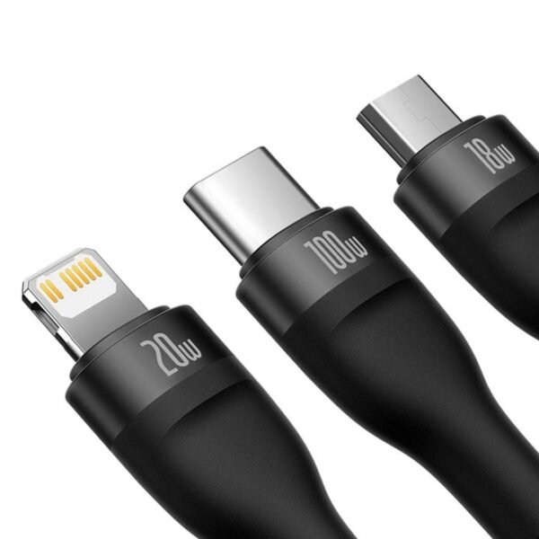 Baseus Flash Series 2 One for Two Fast Charging Cable Type C to C+C 100W - Image 2