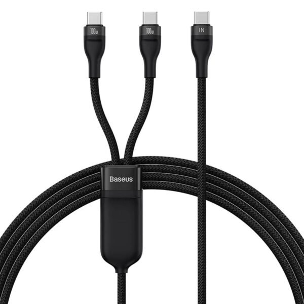 Baseus Flash Series 2 One for Two Fast Charging Cable Type C to C+C 100W
