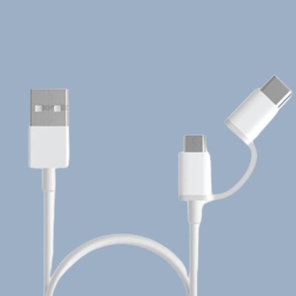 MI 2 IN 1 USB CABLE MICRO USB TO TYPE C (30CM) - Image 2